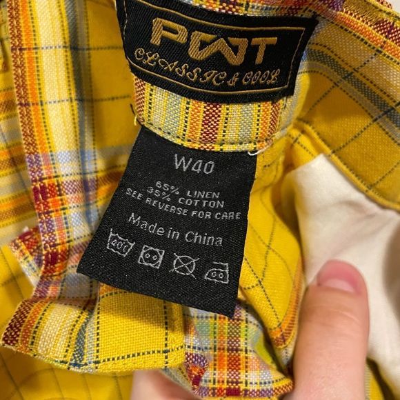 Vintage PWT Classic & Cool Women’s High Waist Golden Plaid Y2K Bermuda Shorts - Picture 3 of 3